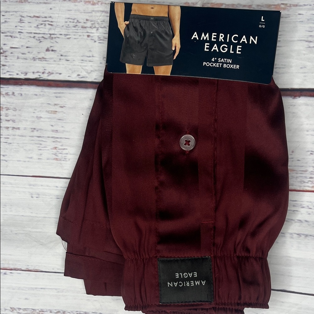 American Eagle Outfitters Satin Boxer in Deep Red